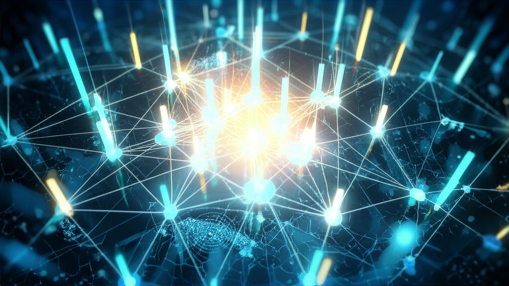 Digital artwork of a Zero Trust network with segmented data streams & illuminated verification barriers ensuring continuou...